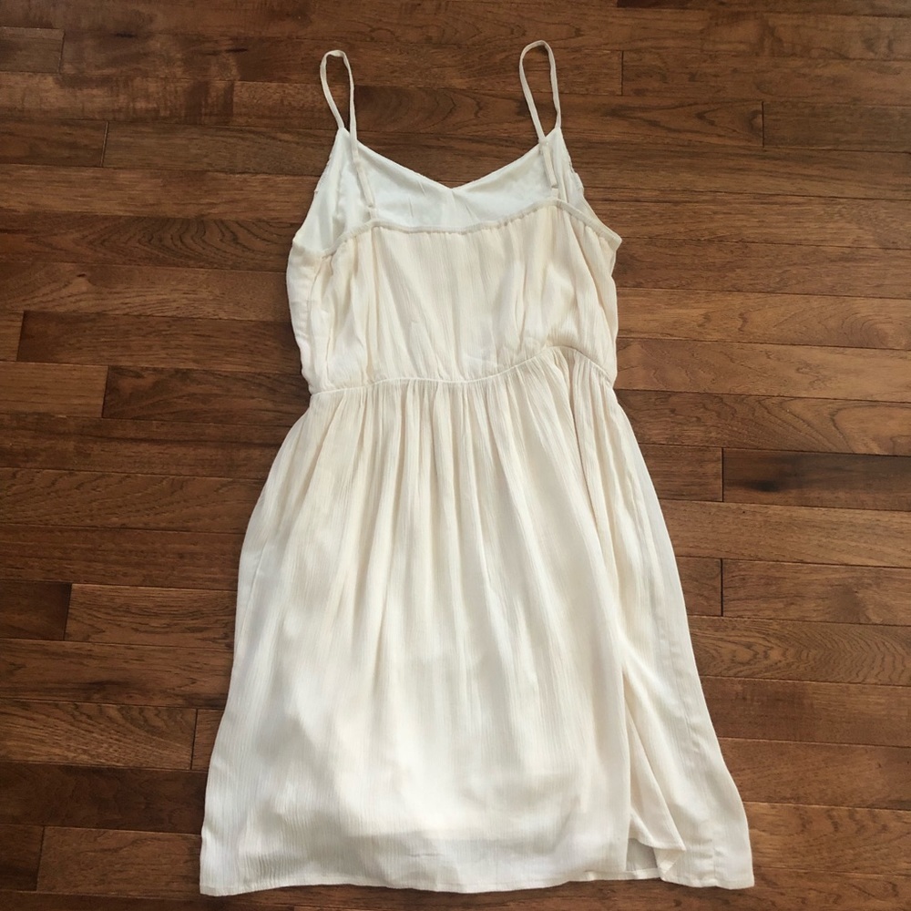 Ivory Spaghetti Strap Mini Dress